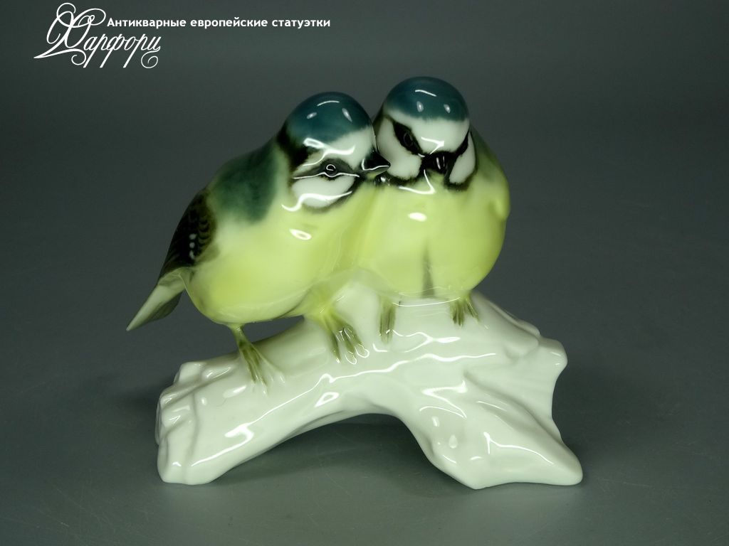 Купить фарфоровые статуэтки Hutschenreuther, Пара синиц, Германия
